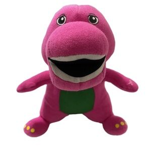Barney Purple Dinosaur Plush Stuffed Animal 8" Fisher Price Mattel